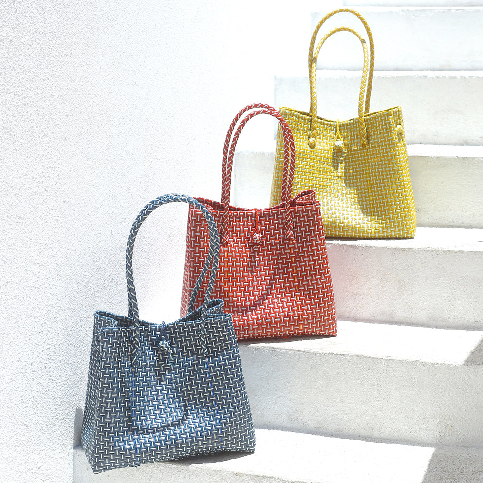 The Toko  Recycled Tote Bag, in Red & White