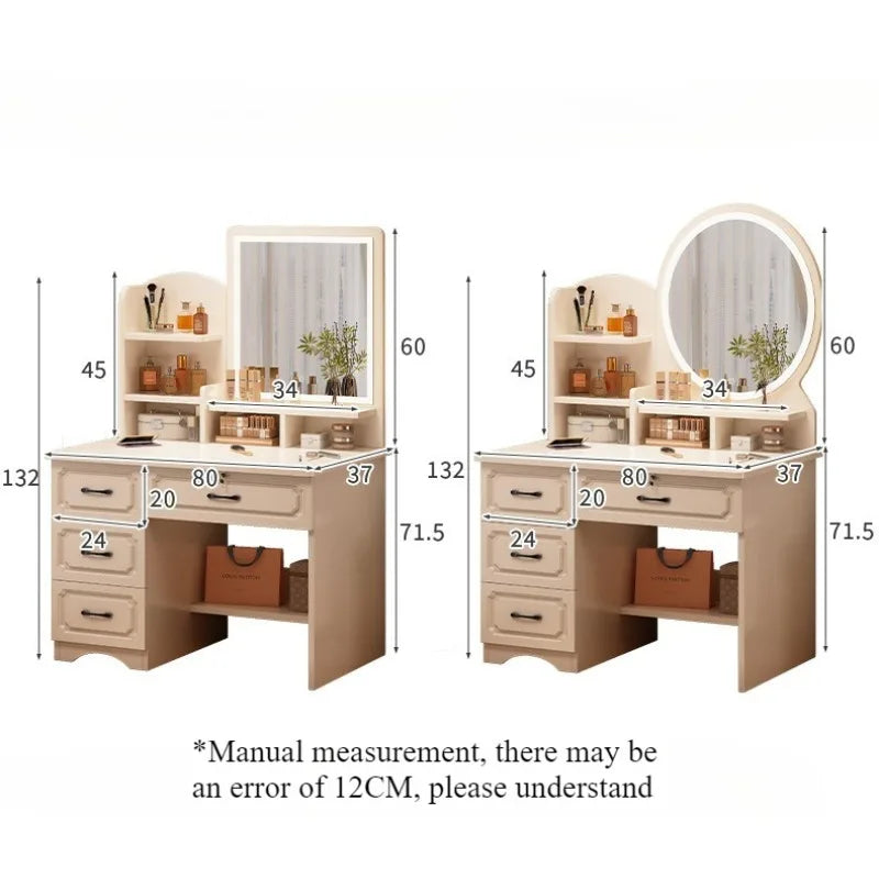 dressing table Small apartment with mirror storage storage makeup integrated table Modern simple European masterbedroomdressing