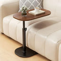 Adjustable height table - with wooden tabletop, portable sofa side table, suitable for coffee, office, and indoor/outdoor use