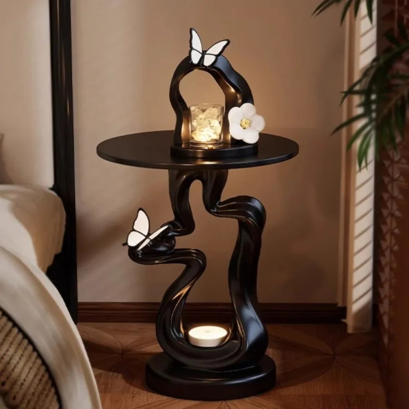 Artistic Creative Living Room End Tables Aesthetic Luxury Modern Nordic Sofa Side Coffee Table Waterproof Steadiness Home Decor