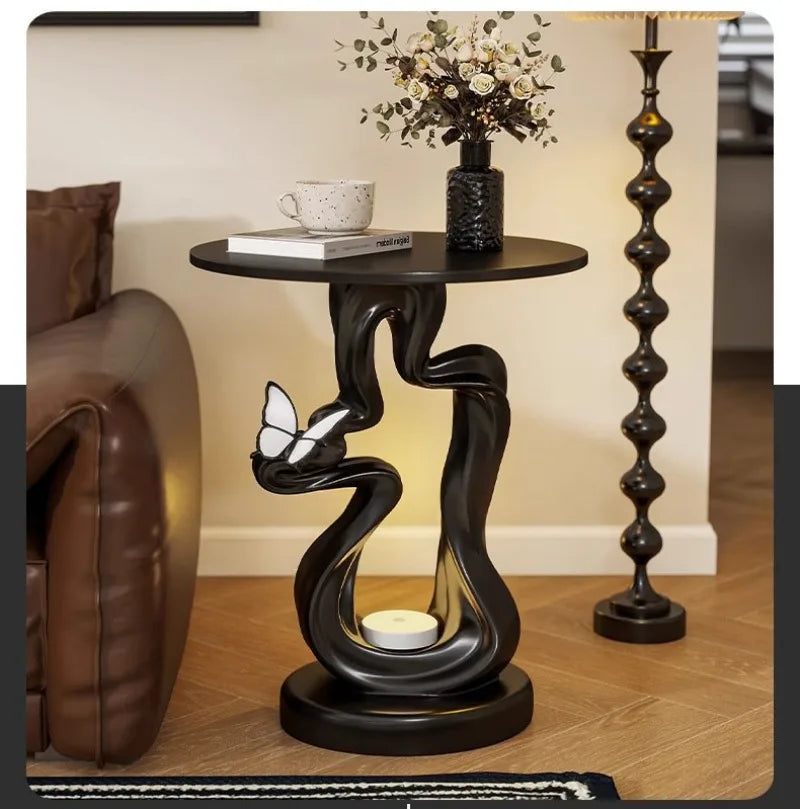 Artistic Creative Living Room End Tables Aesthetic Luxury Modern Nordic Sofa Side Coffee Table Waterproof Steadiness Home Decor