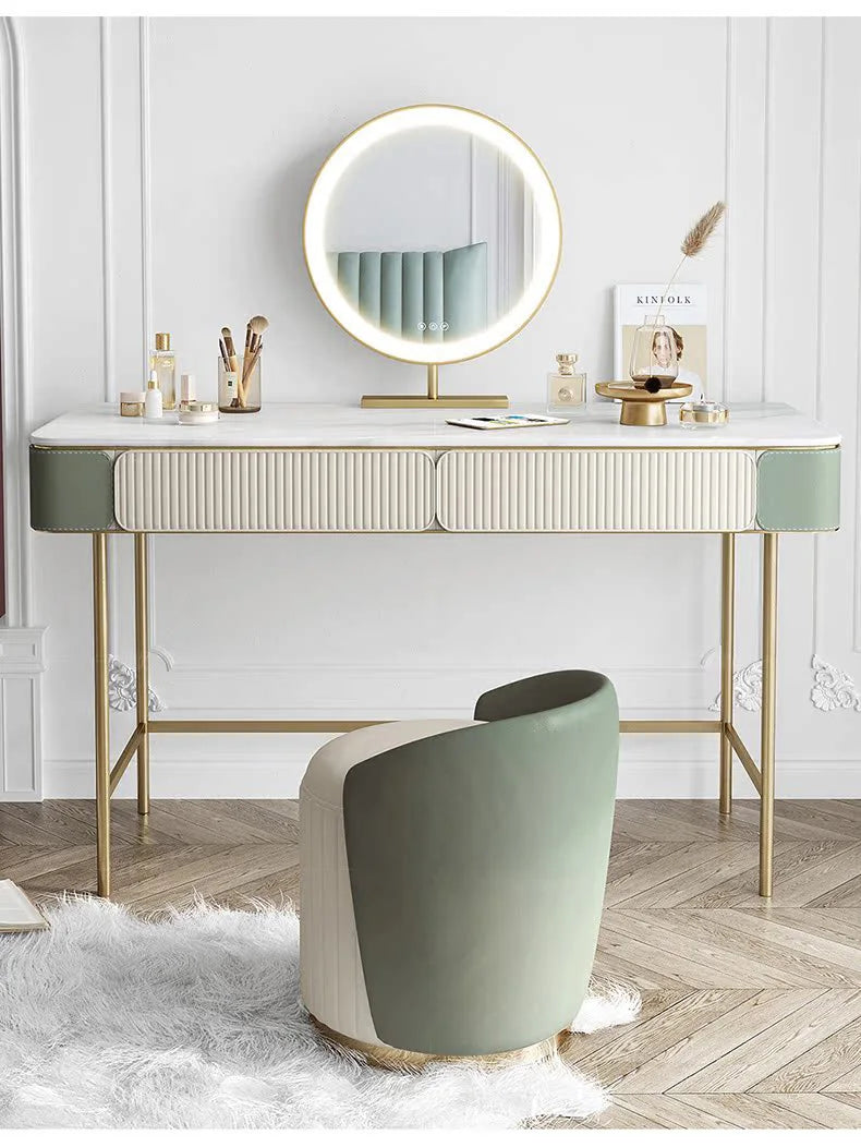 Modern Design Dressing Table Set Makeup Table with Drawers Dresser Table for Living Room