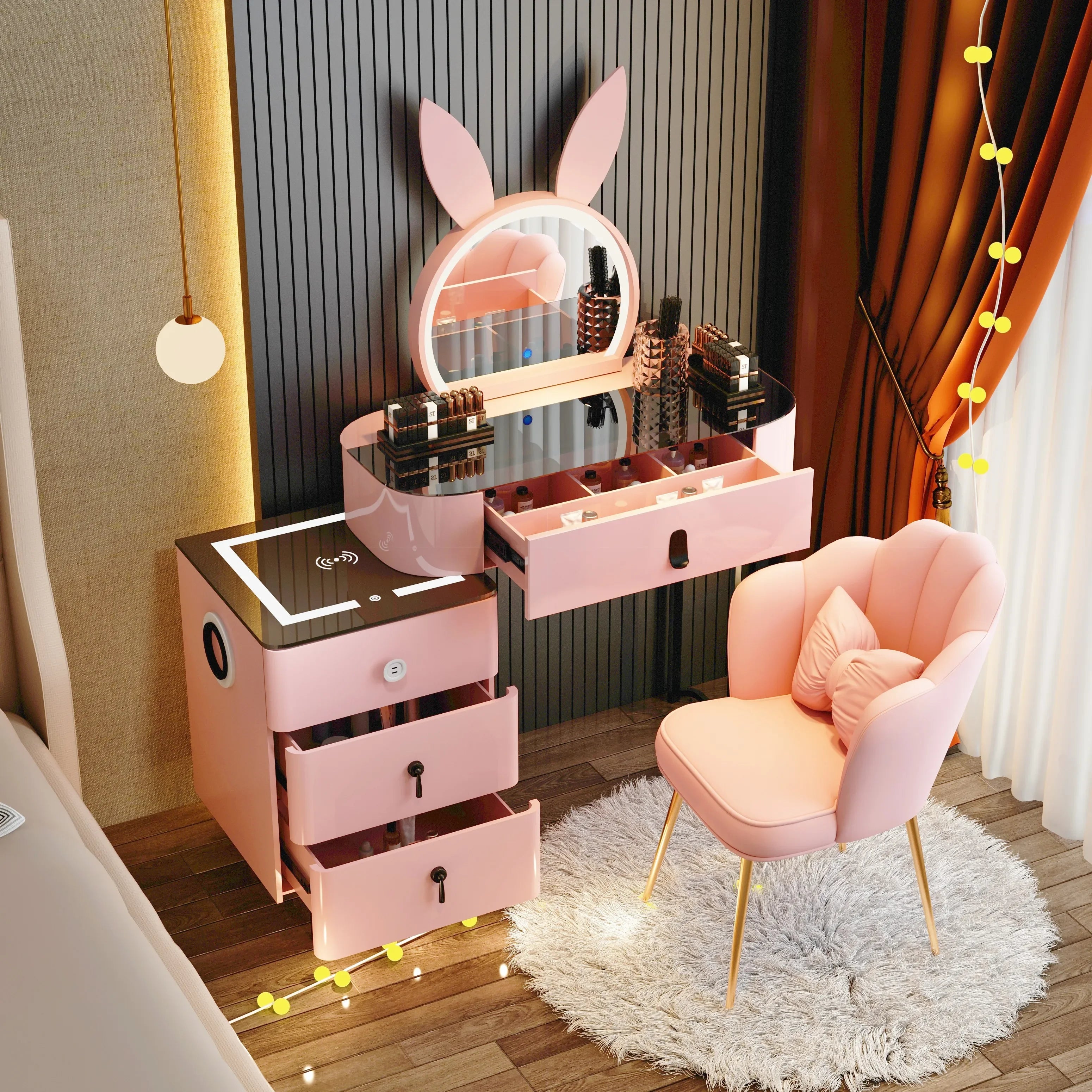 Makeup Bedroom Dressing Table Girls Storage Home Makeup Dressing Table Living Room Furnitures Tocador De Maquillaje Decoration