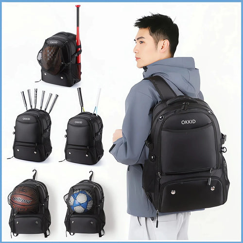 Basketball Backpack Large Sports Equipment Bag with Ball Holder & Shoe Compartment Sport Bags for Soccer, Volleyball,Gym, School