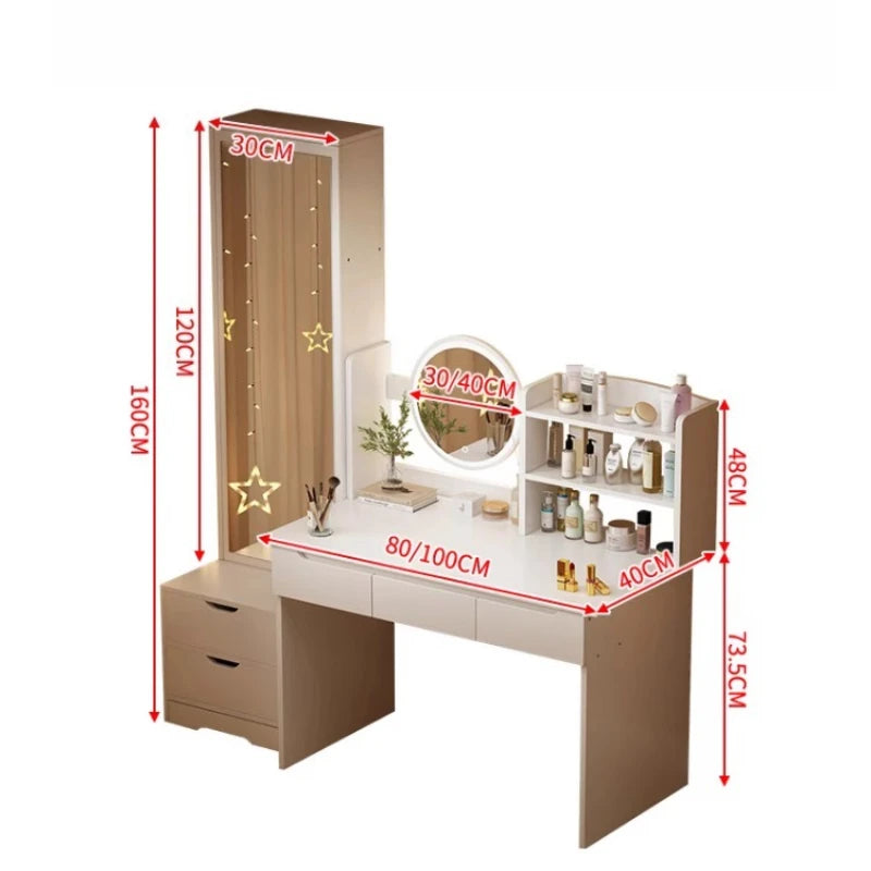 Mirror Living Room Dressing Table Family Storage Small Outdoor Dressing Table Light Design Vanity Para Maquillaje Rome Furniture