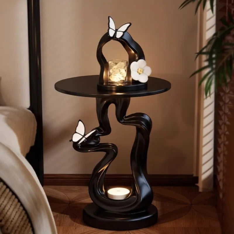 Artistic Creative Living Room End Tables Aesthetic Luxury Modern Nordic Sofa Side Coffee Table Waterproof Steadiness Home Decor