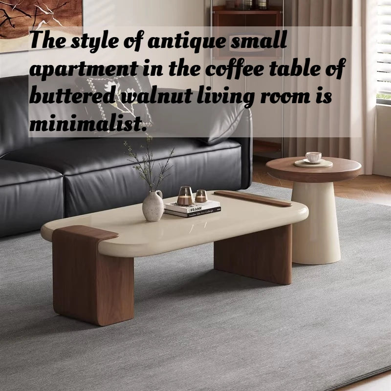 Modern Coffee Table Living Room Small Marble Side Table Glass Round Center Table Nordic Japandi Wabi Sabi Minimalist Furniture