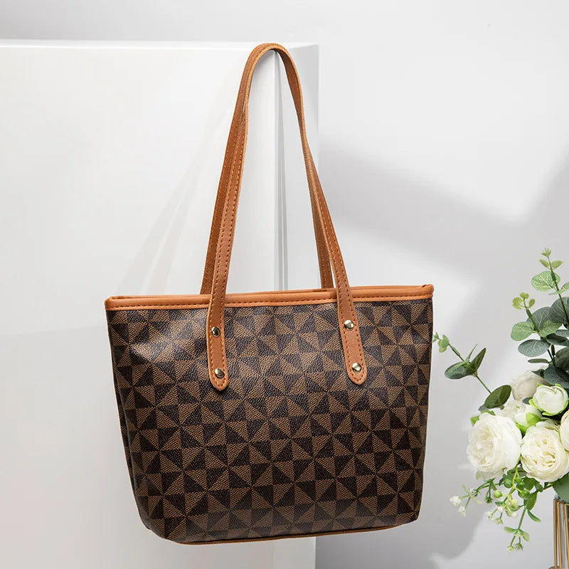 Women's bag bag women's 2023 new embossed floral handbag shopping bag versatile large capacity bucket bag