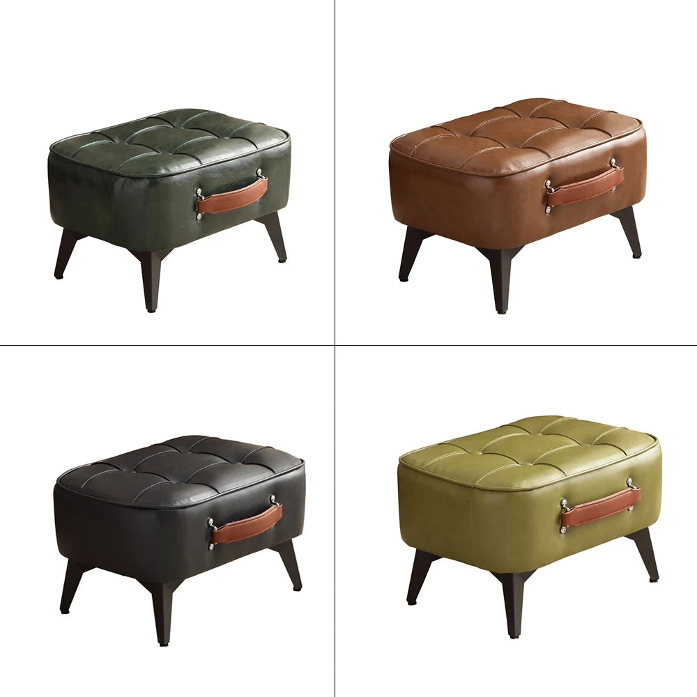 1pc Minimalist Short Stool, Super Soft & Space Saving Short Sofa, Household Shoe Bench With Soft Seating, For Living Room Entry