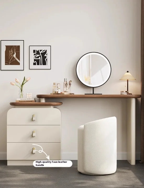 Modern Luxury Dressing Table Design Trendy Cream Style Glamour Vanity Table Space Saving Tocador De Maquillaje Bedroom Furniture