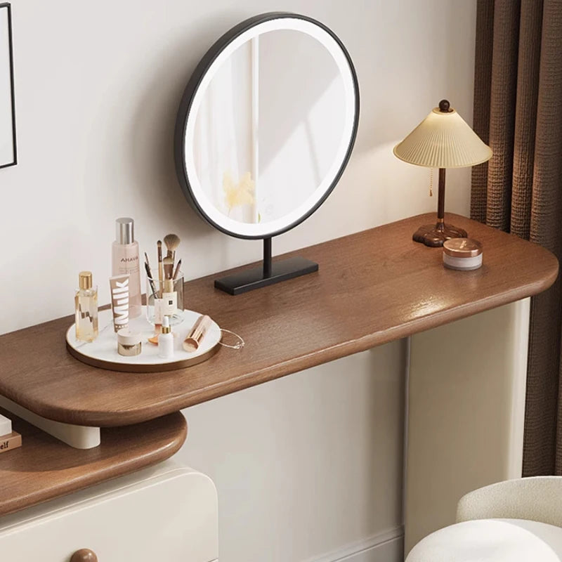 Modern Luxury Dressing Table Design Trendy Cream Style Glamour Vanity Table Space Saving Tocador De Maquillaje Bedroom Furniture