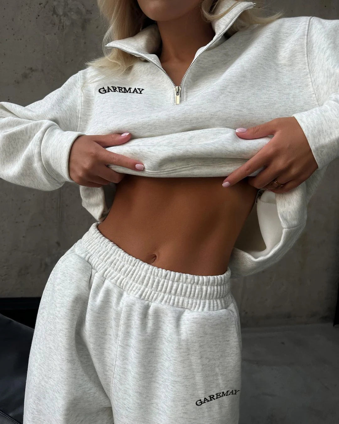 Spring Women's Tracksuit with Zipper Cotton Oversize Classic Pink  Two Piece Set Women Casual  Yellow Trouser Suits for Women