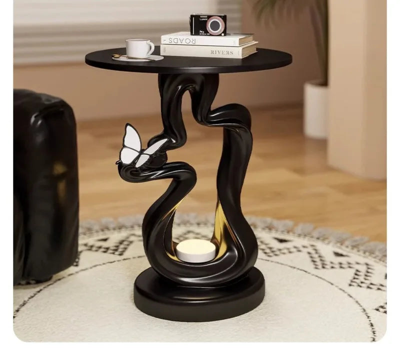 Artistic Creative Living Room End Tables Aesthetic Luxury Modern Nordic Sofa Side Coffee Table Waterproof Steadiness Home Decor
